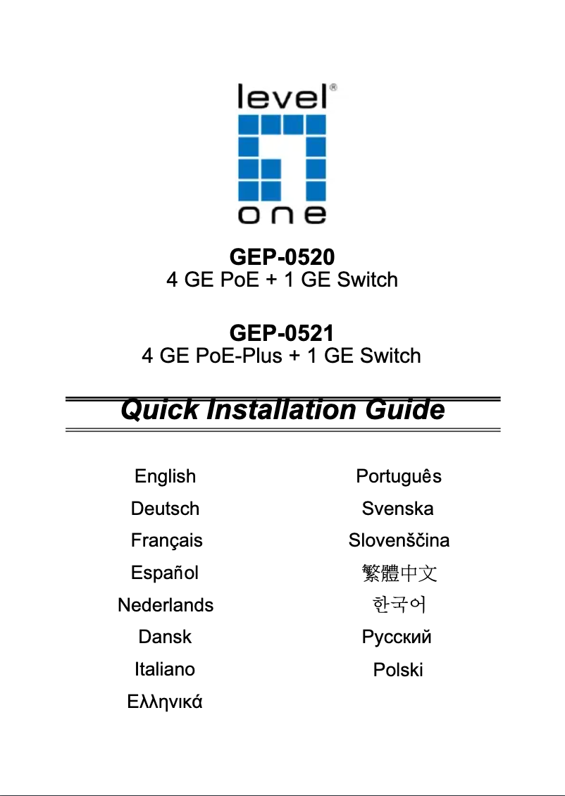 Imagen de la primera página del manual del dispositivo GEP-0521