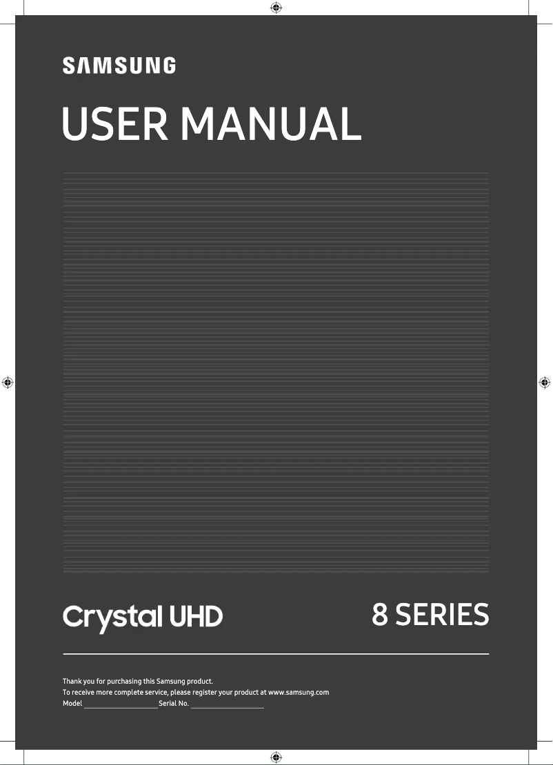 Página 1 del manual Manual de usuario Samsung UE43TU8000