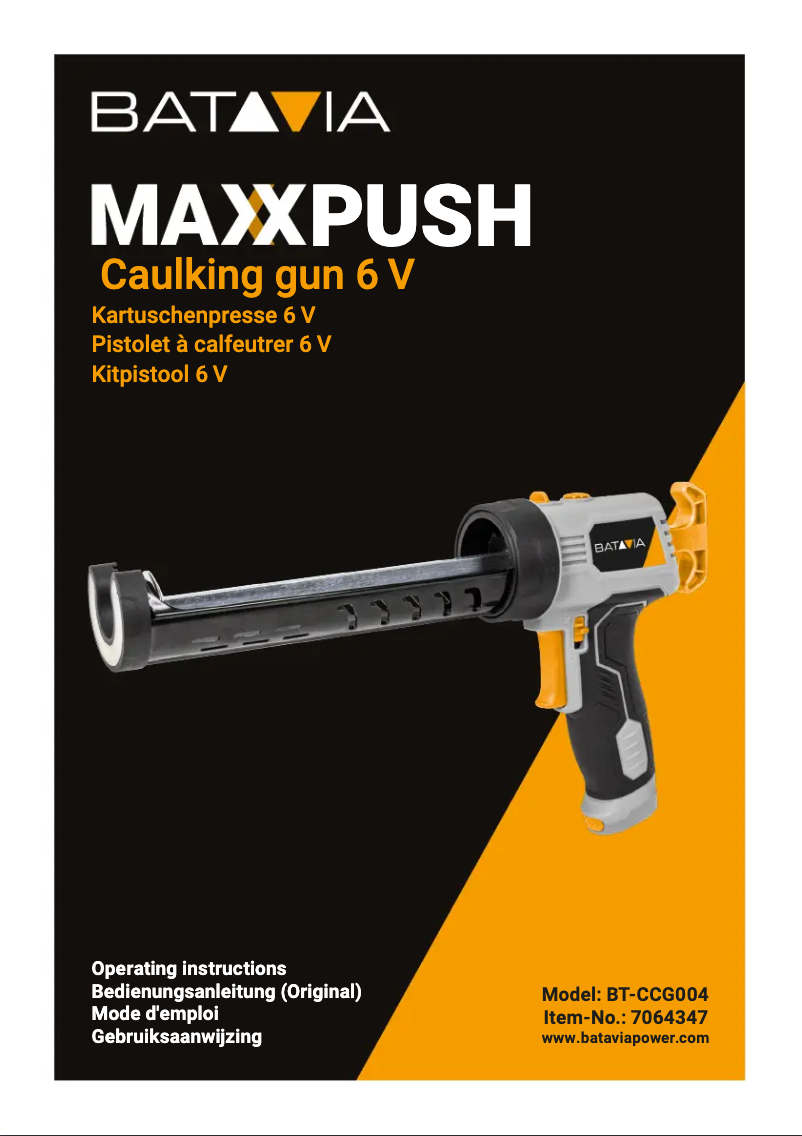 Página nº 1 - Manual de usuario Batavia MaxxPush BT-CCG004