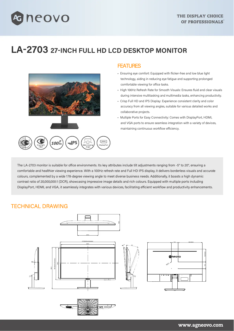 Imagen de la primera página del manual del dispositivo LA-2703
