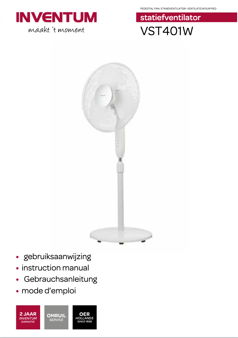 Página 1 del manual Manual de usuario Inventum VST401W