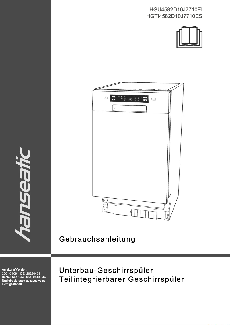Imagen de la primera página del manual del dispositivo HGU4582D10J7710EI