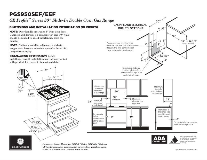 Imagen de la primera página del manual del dispositivo Profile PGS950SEFSS
