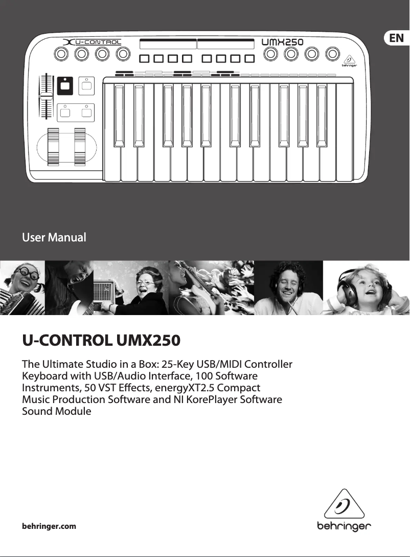 Imagen de la primera página del manual del dispositivo U-Control UMX250