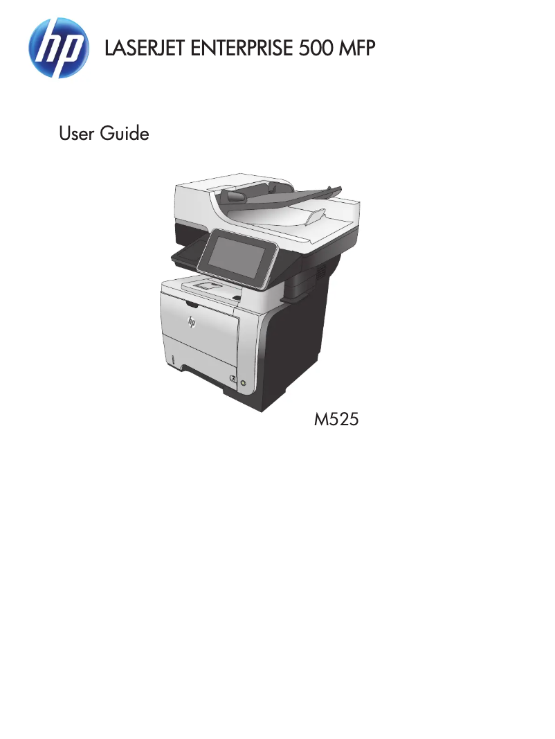 Página 1 del manual Manual de usuario HP LaserJet Enterprise flow M525c