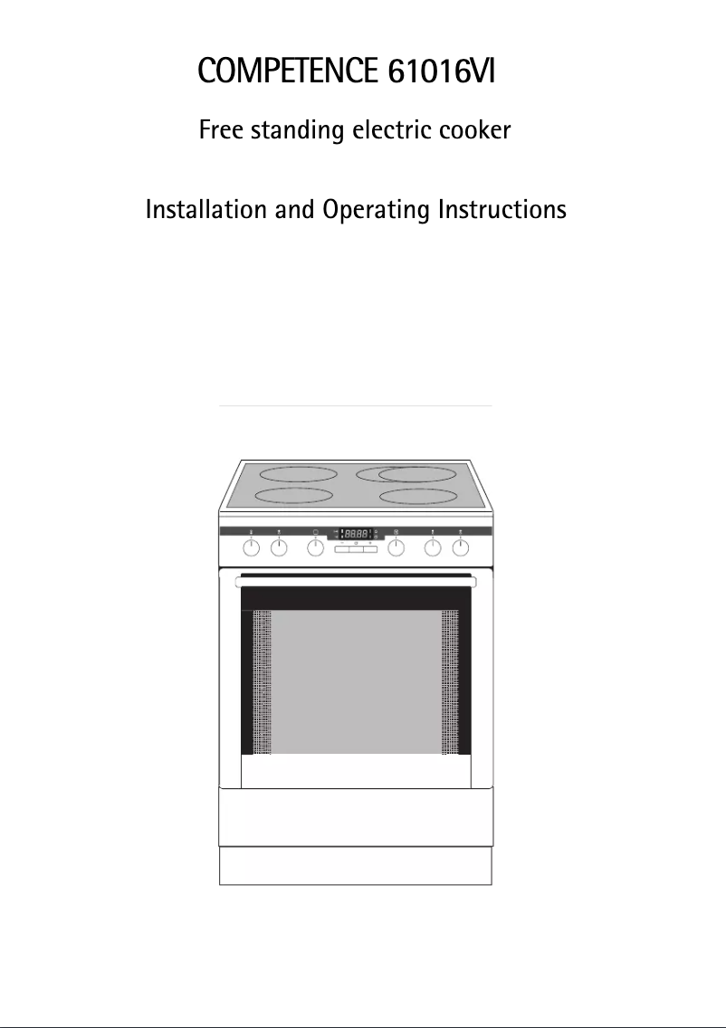 Página nº 1 - Manual de usuario AEG Competence 61016VI