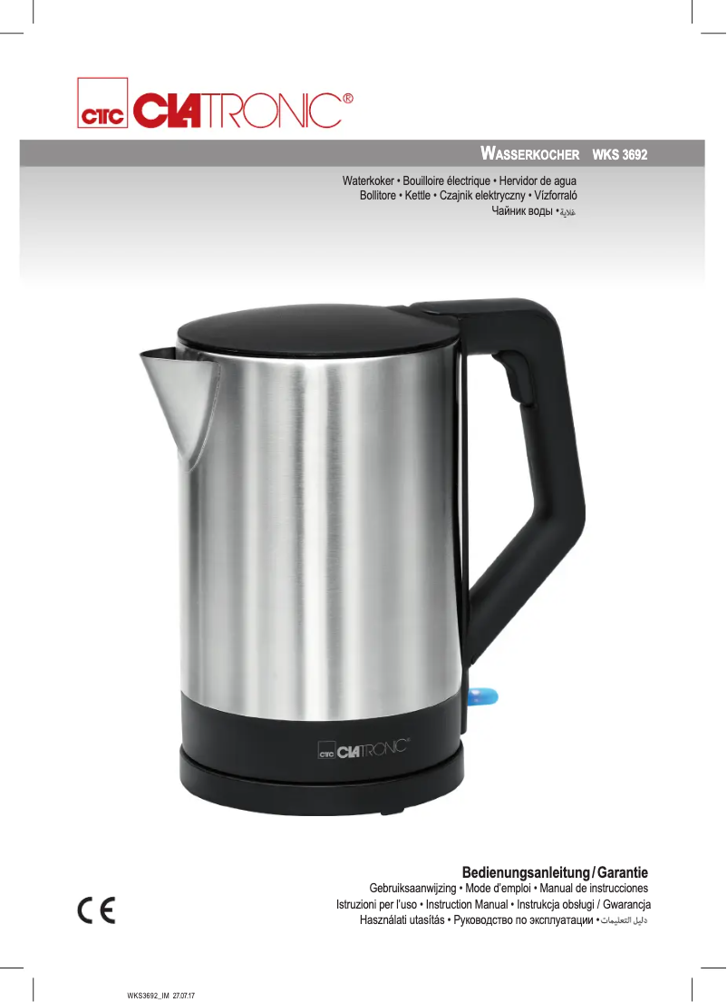 Página 1 del manual Manual de usuario Clatronic WKS 3692