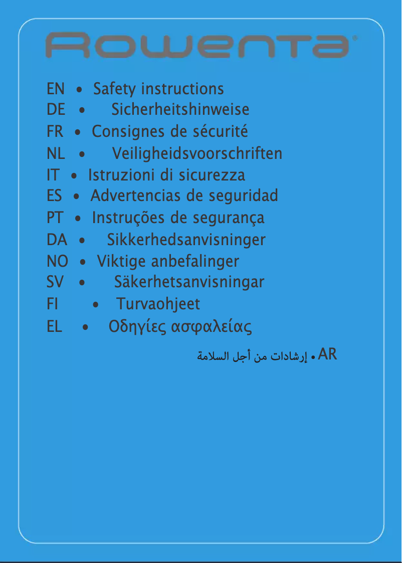 Página 1 del manual Instrucciones de seguridad Rowenta Freemove DE5010