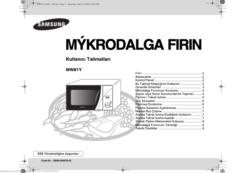 Imagen de la primera página del manual del dispositivo MW81Y-WP