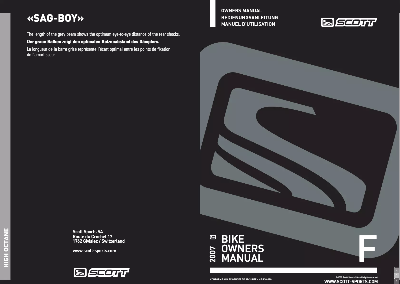 Imagen de la primera página del manual del dispositivo High Octane