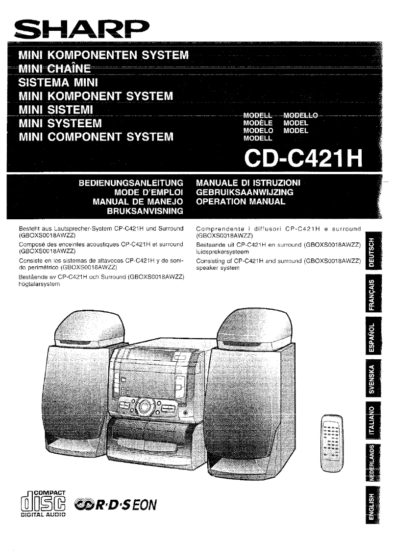 Página 1 del manual Manual de usuario Sharp CD-C421