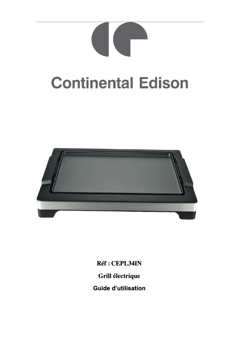 Página 1 del manual Manual de usuario Continental Edison CEPL34IN