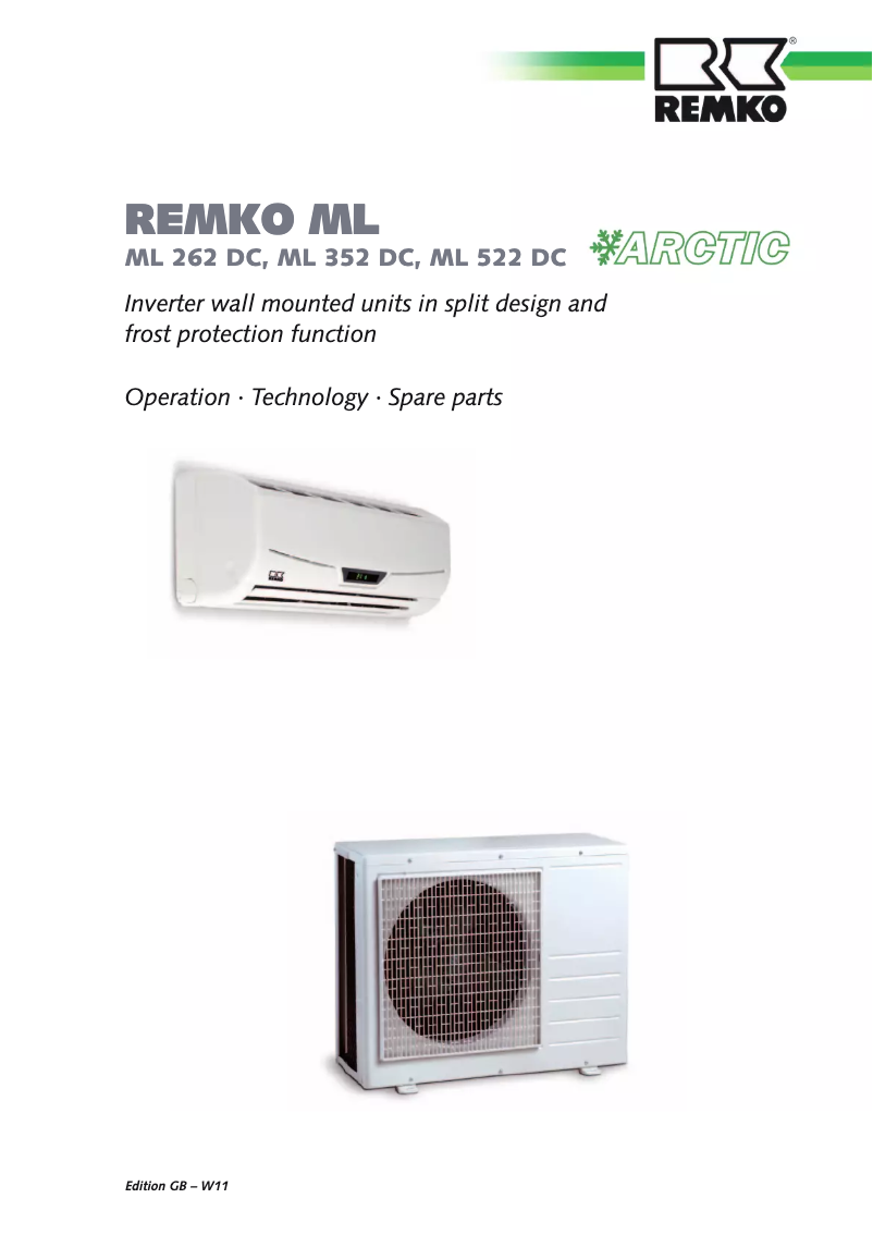 Imagen de la primera página del manual del dispositivo ML522 DC