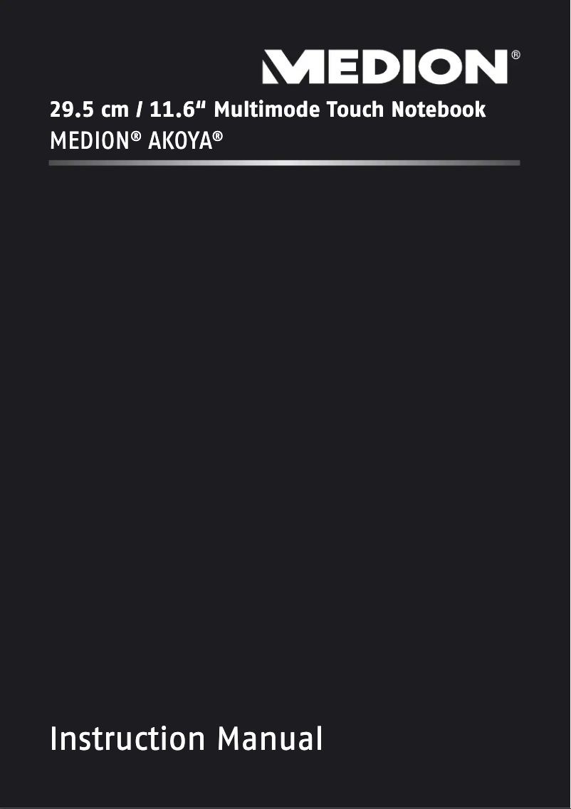 Imagen de la primera página del manual del dispositivo Akoya P2213T MD 98926