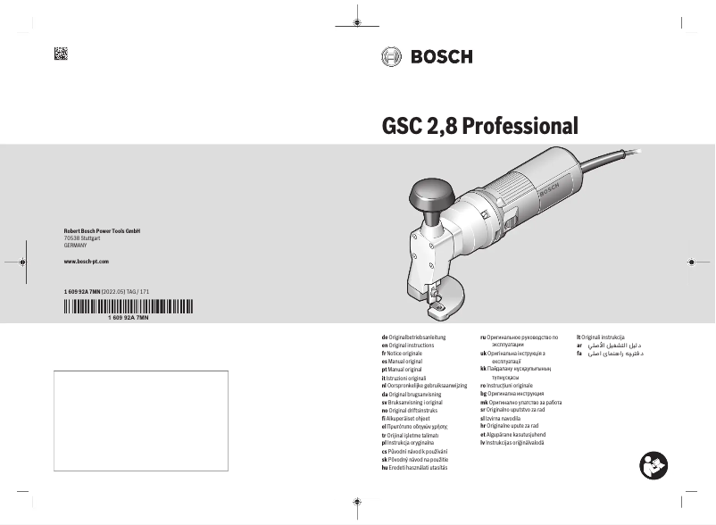 Imagen de la primera página del manual del dispositivo GSC 2.8 Professional