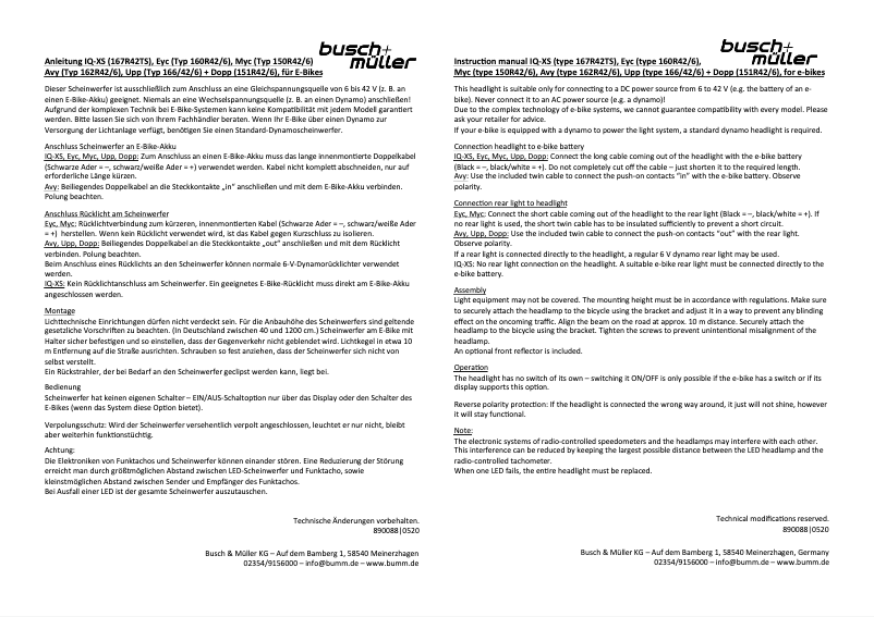 Página 1 del manual Manual de usuario Busch + Müller UPP