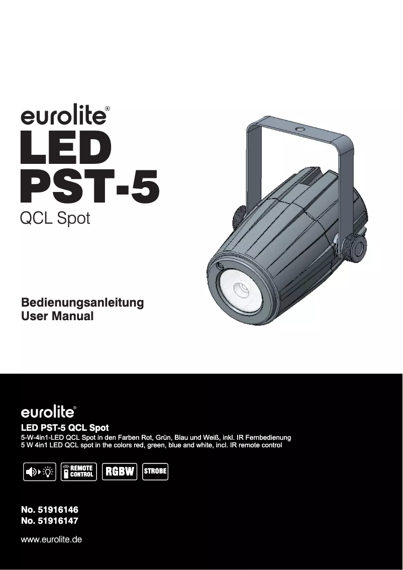 Imagen de la primera página del manual del dispositivo LED PST-5