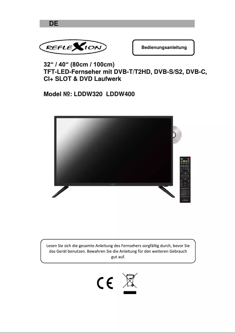 Imagen de la primera página del manual del dispositivo LDDW320