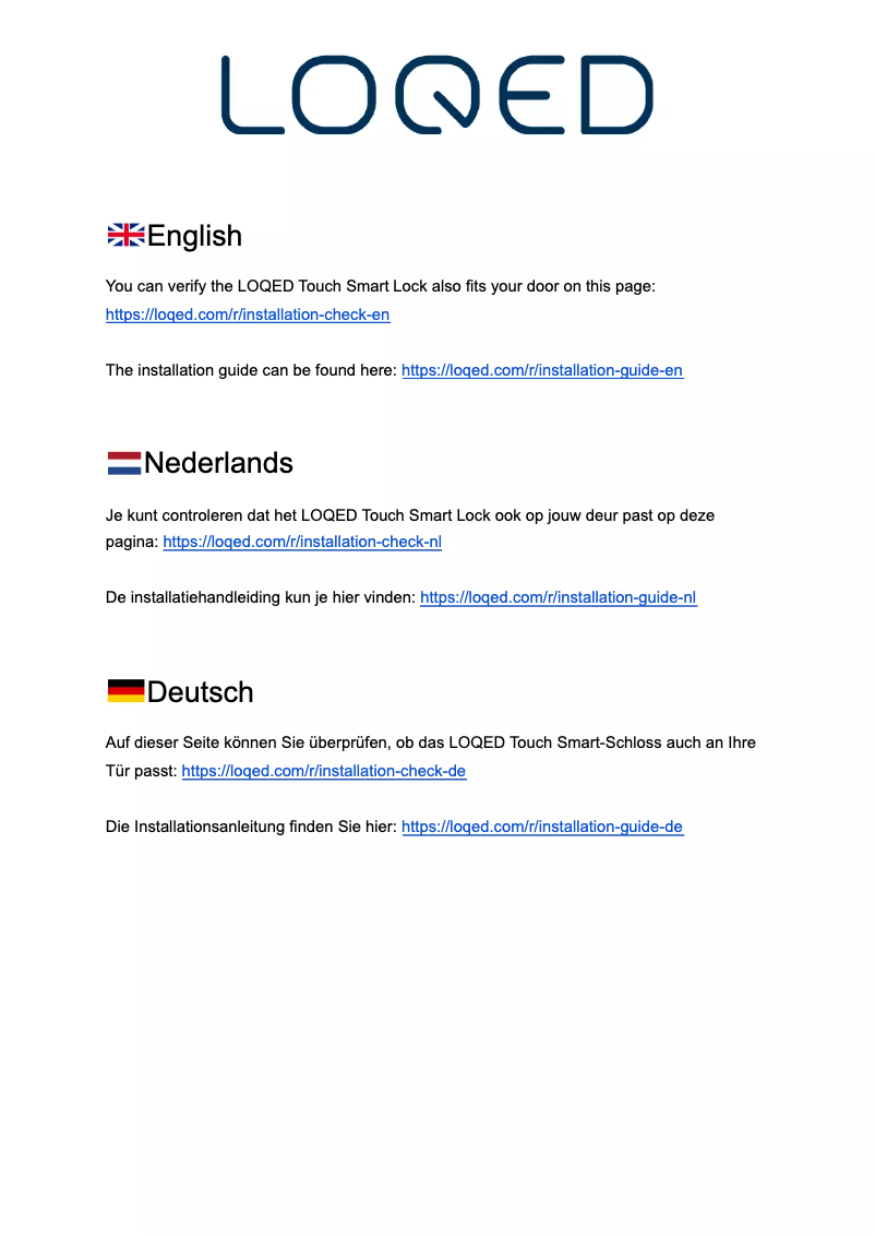 Página 1 del manual Manual de usuario LOQED Touch Smart Lock