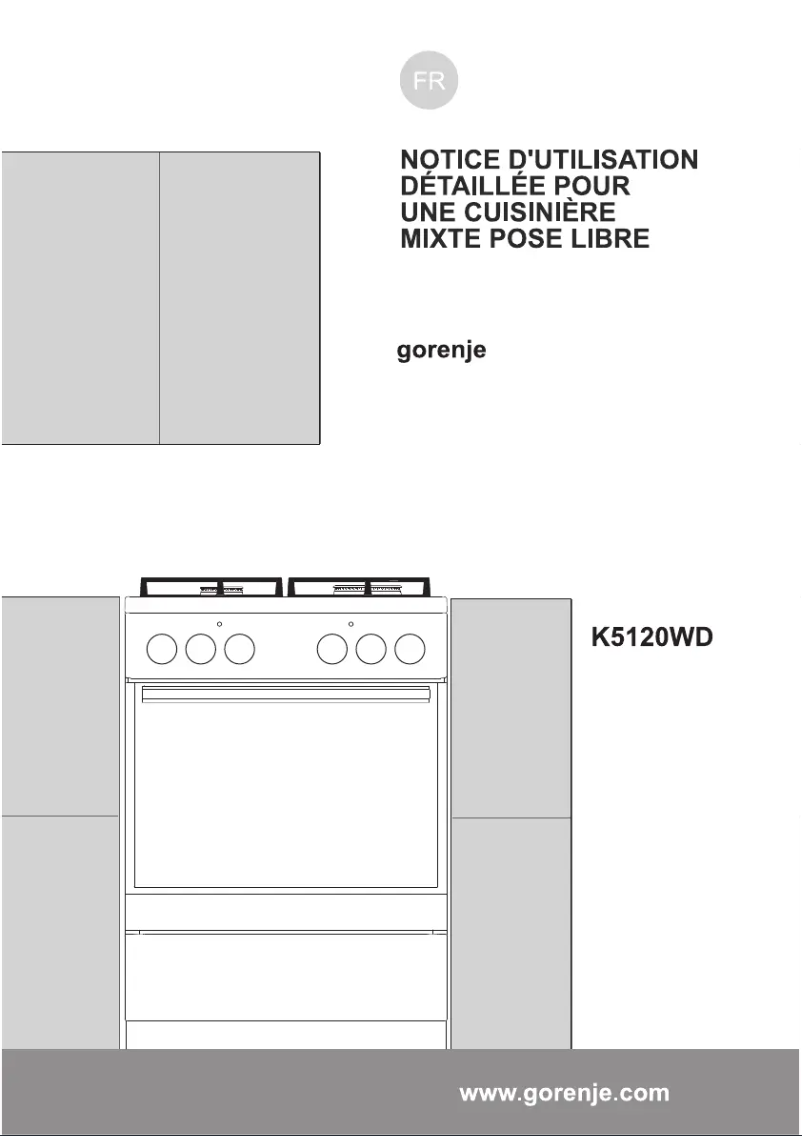 Página 1 del manual Manual de usuario Gorenje K5120WD