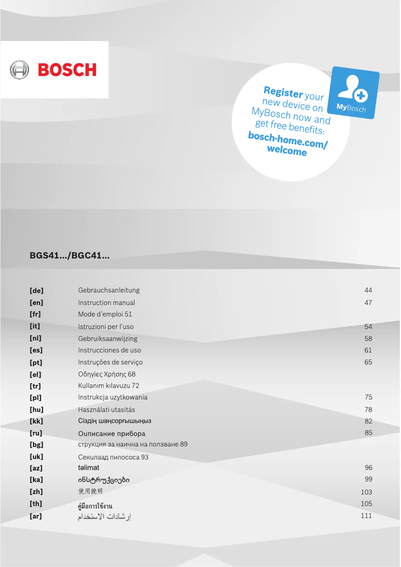 Imagen de la primera página del manual del dispositivo Series 6 Pro BGS41PRO