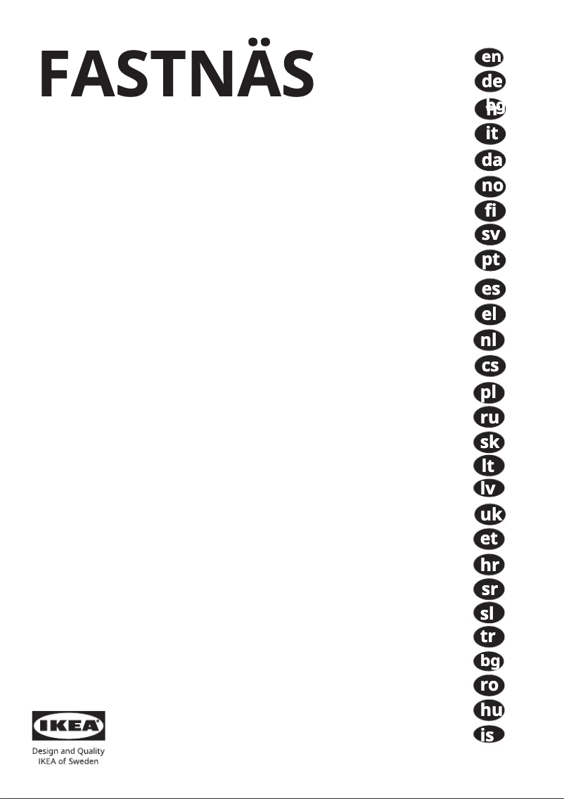 Página 1 del manual Manual de usuario Ikea FASTNÄS 605.680.04