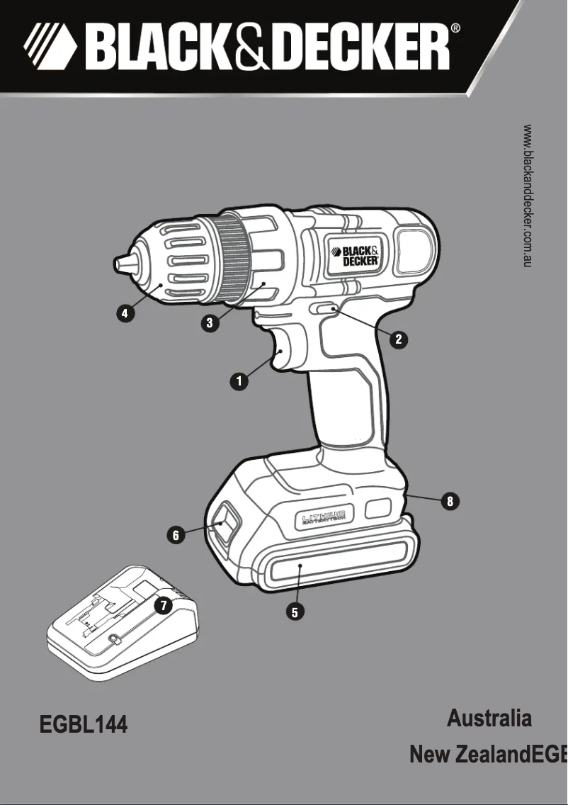 Página 1 del manual Manual de usuario Black & Decker EGBL144