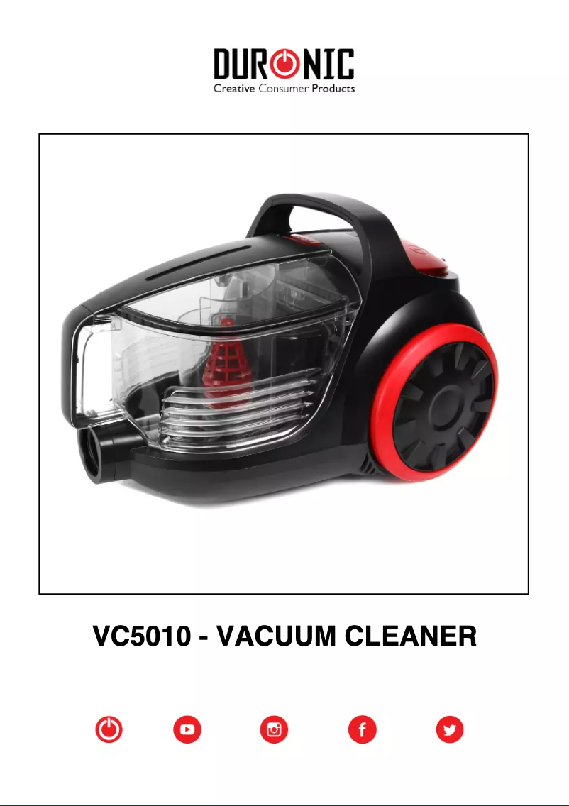 Página 1 del manual Manual de usuario Duronic VC5010