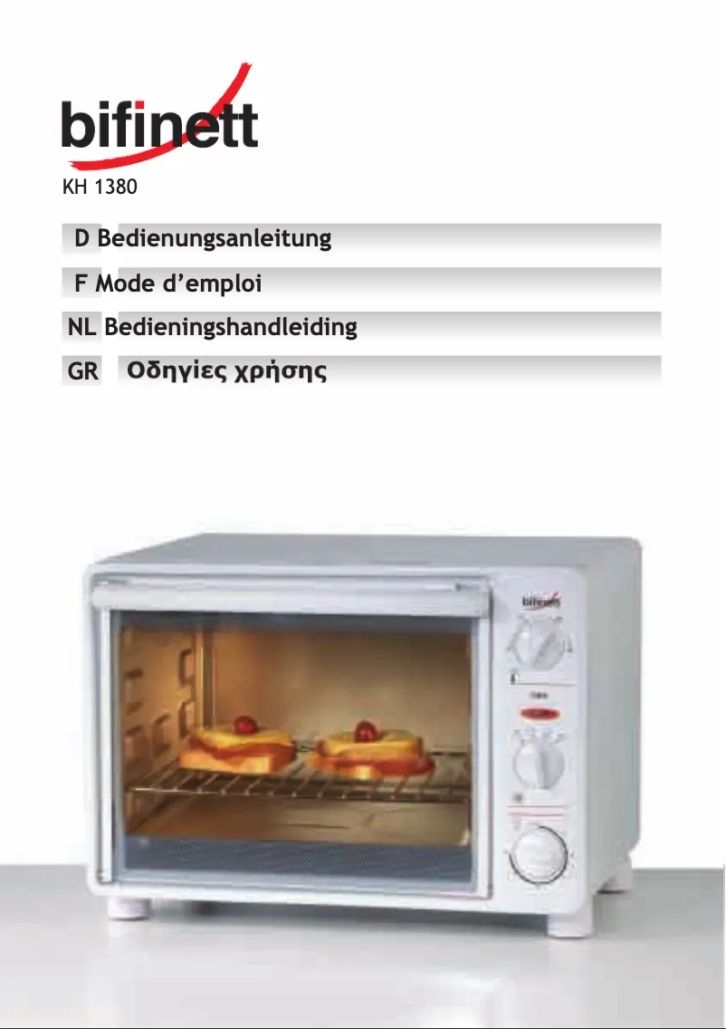 Página 1 del manual Manual de usuario Bifinett KH 1380