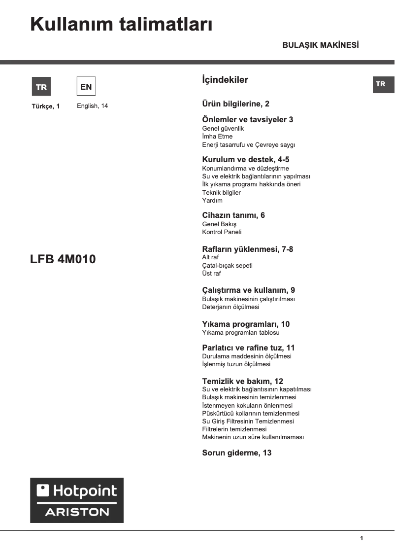 Imagen de la primera página del manual del dispositivo LFB 4M010