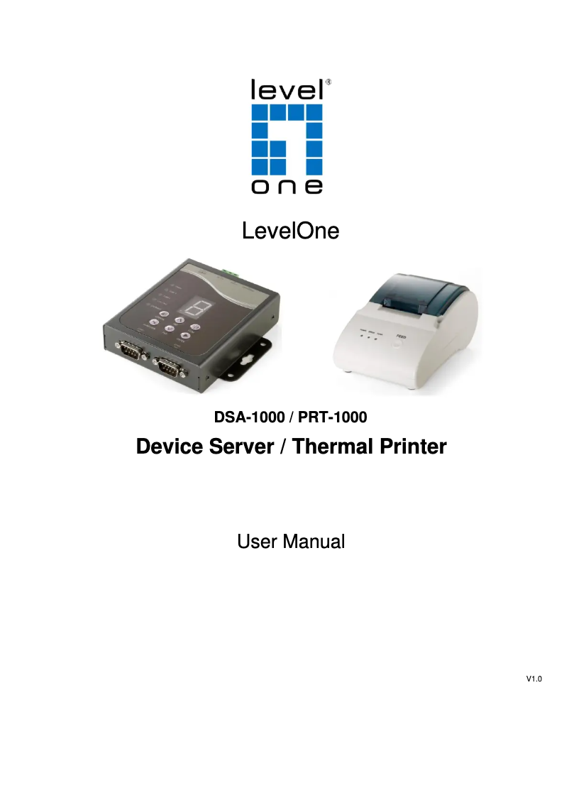 Página 1 del manual Manual de usuario LevelOne DSA-1000