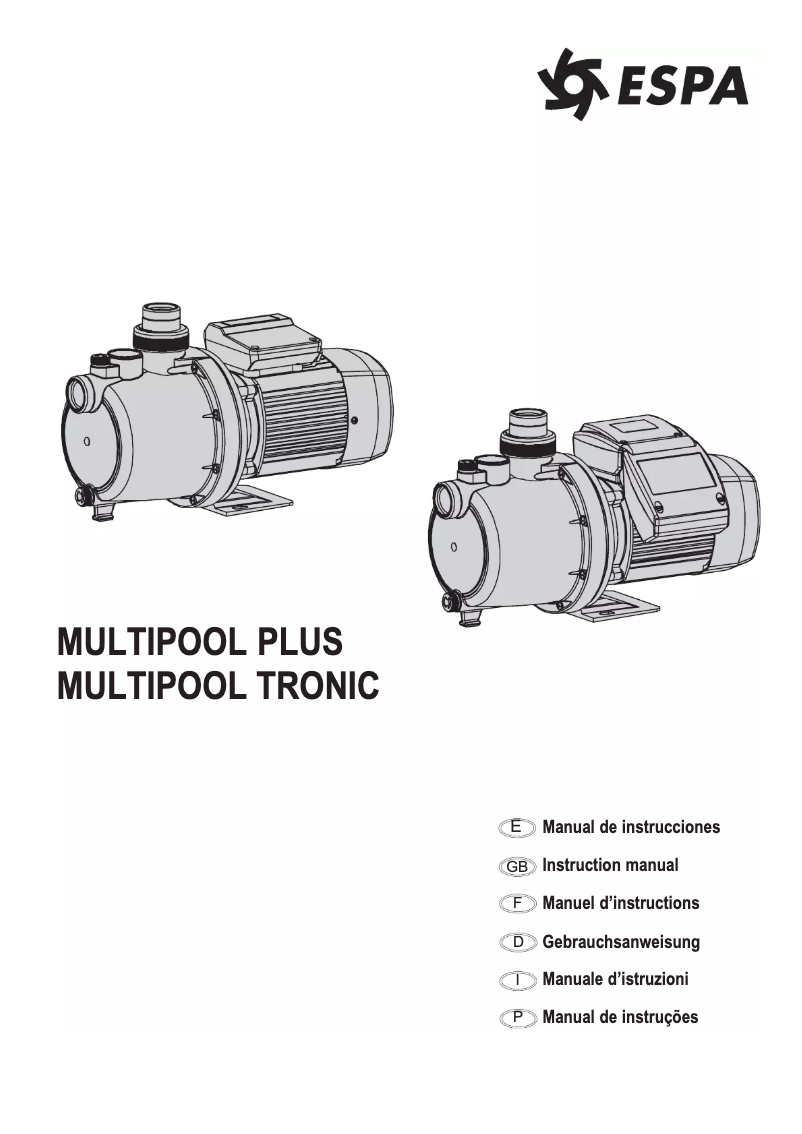Página 1 del manual Manual de usuario ESPA Multipool Plus