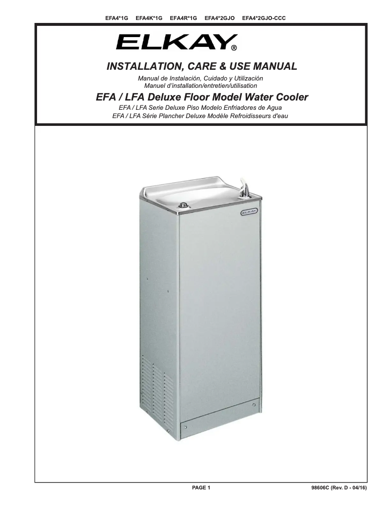 Imagen de la primera página del manual del dispositivo LKWOBG1415SS