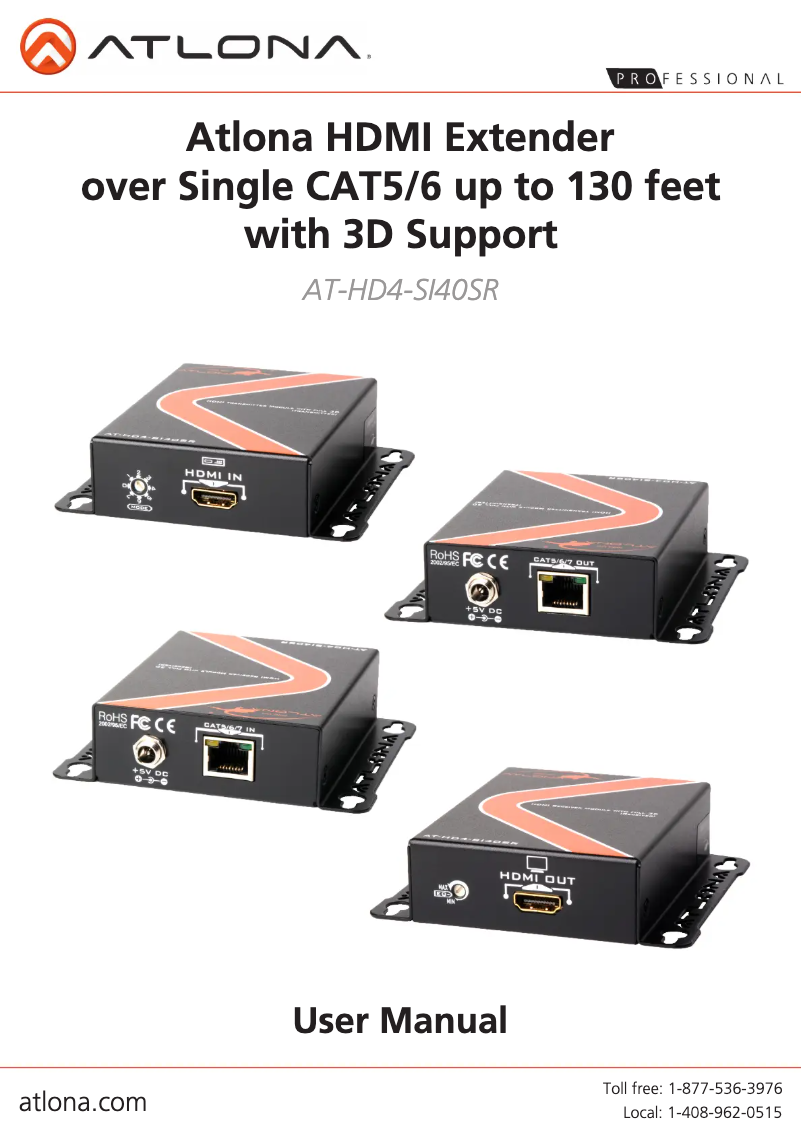 Imagen de la primera página del manual del dispositivo AT-HD4-SI40SR