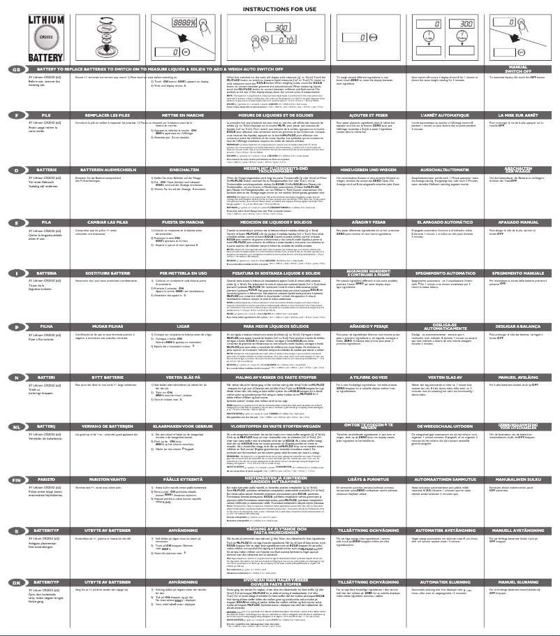 Página 1 del manual Manual de usuario Salter SL189