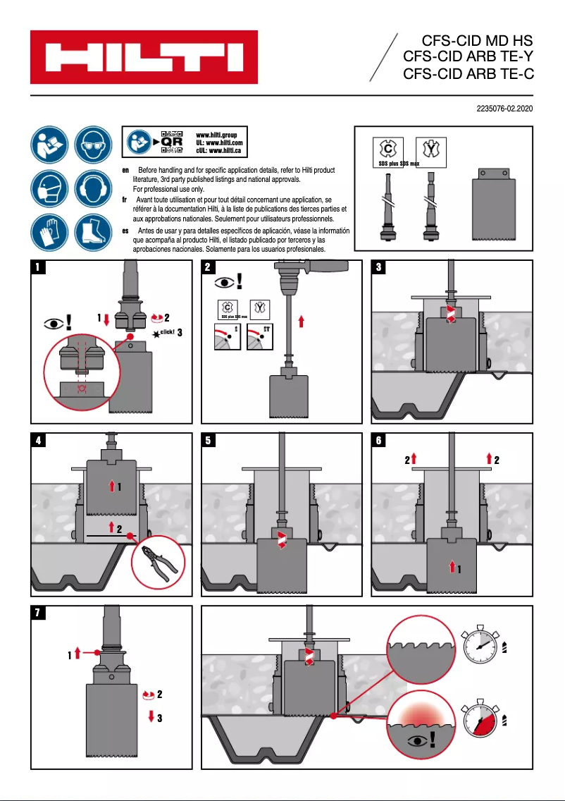 Imagen de la primera página del manual del dispositivo CFS-CID MD M