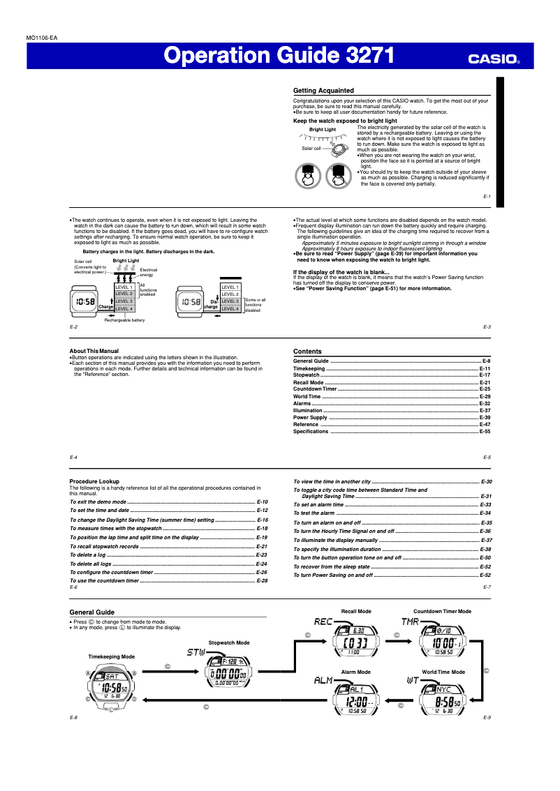 Imagen de la primera página del manual del dispositivo Tough Solar WS220-1AV