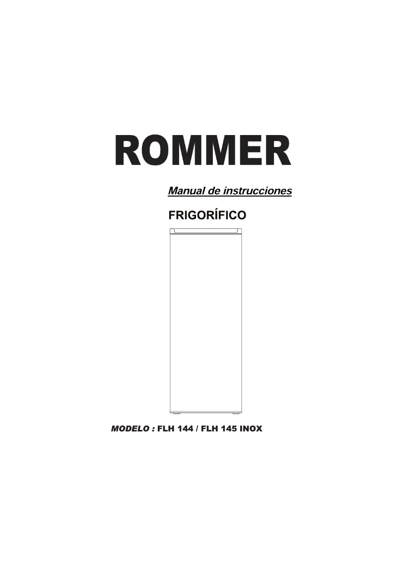 Página 1 del manual Manual de usuario Rommer FLH 144