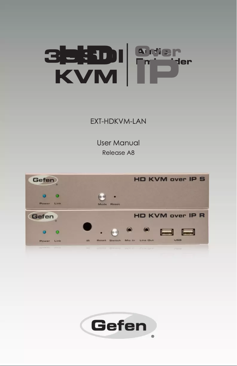 Imagen de la primera página del manual del dispositivo EXT-HDKVM-LANTX
