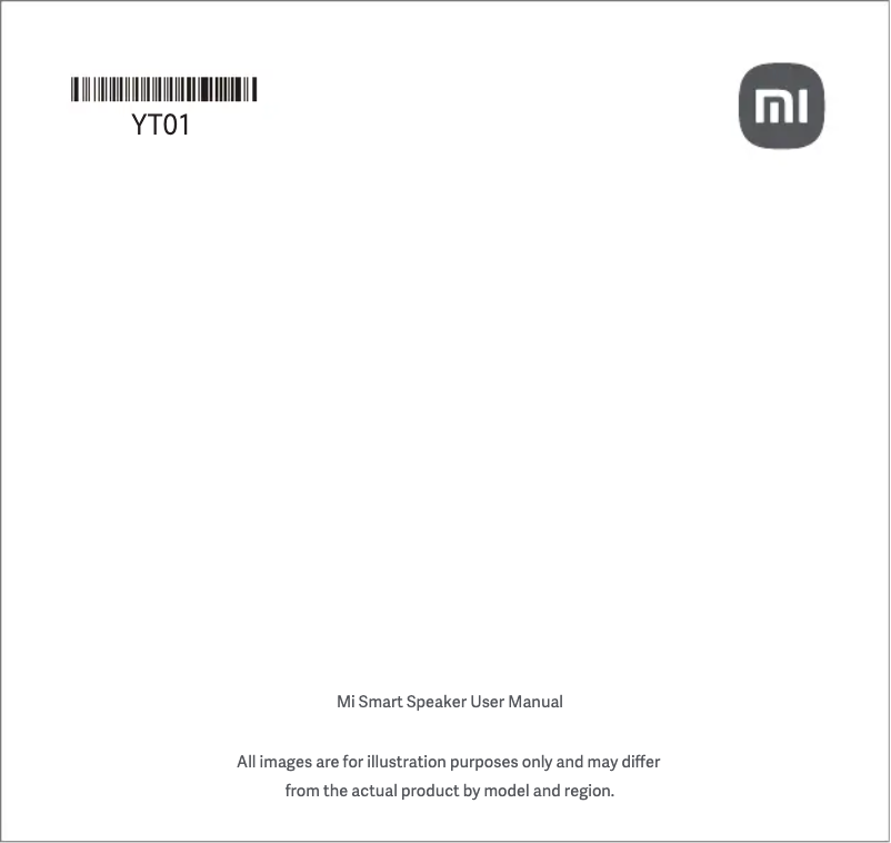 Imagen de la primera página del manual del dispositivo Mi Smart Speaker