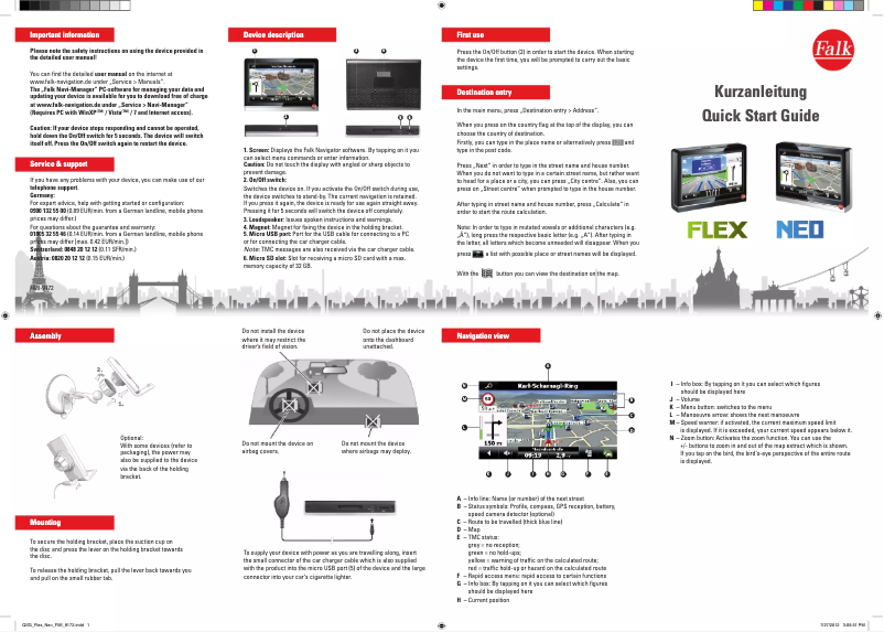 Imagen de la primera página del manual del dispositivo PUR 550 2E ED