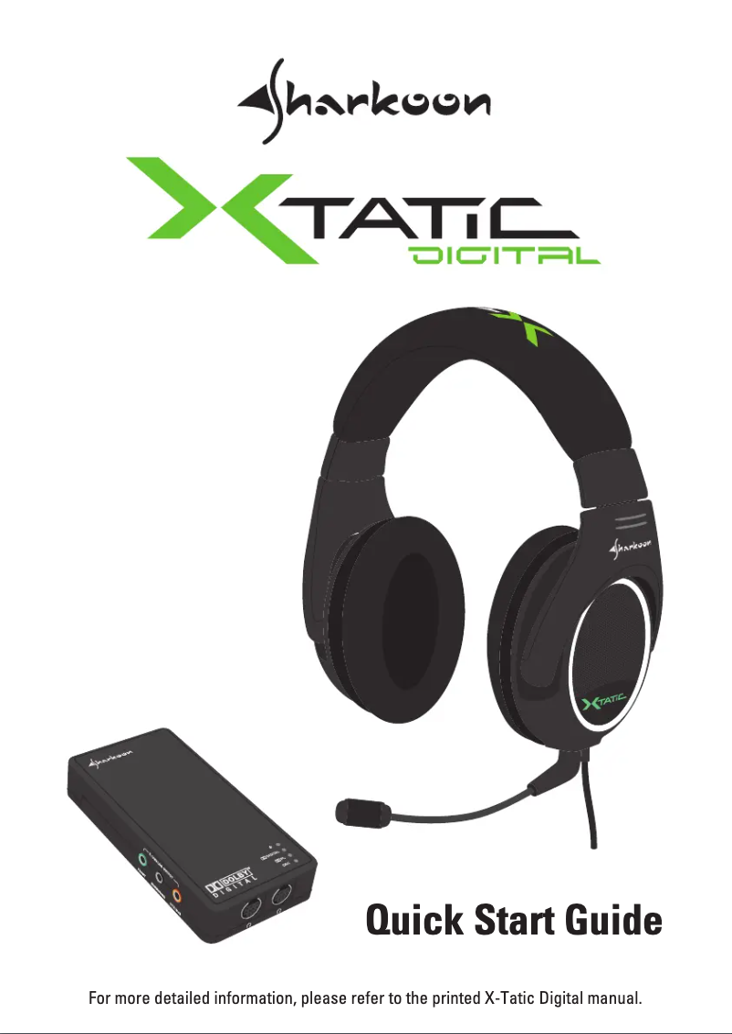 Página 1 del manual Manual de usuario Sharkoon X-tatic Pro