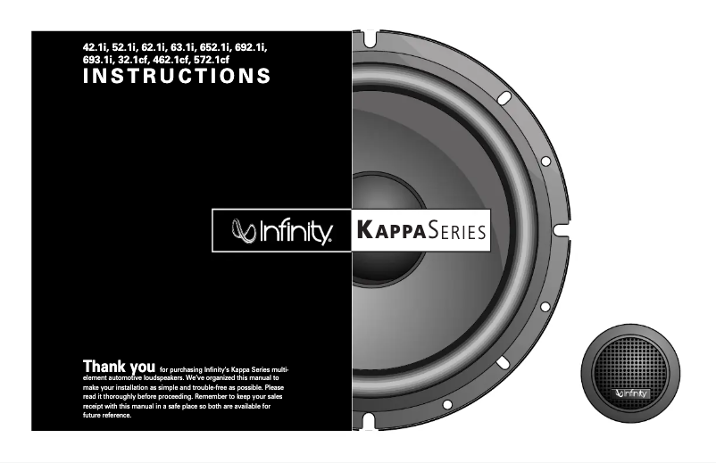 Página 1 del manual Manual de usuario Infinity Kappa 32.1CF