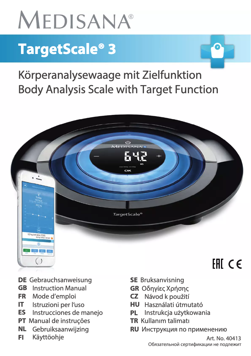 Página nº 1 - Manual de usuario Medisana TargetScale 3