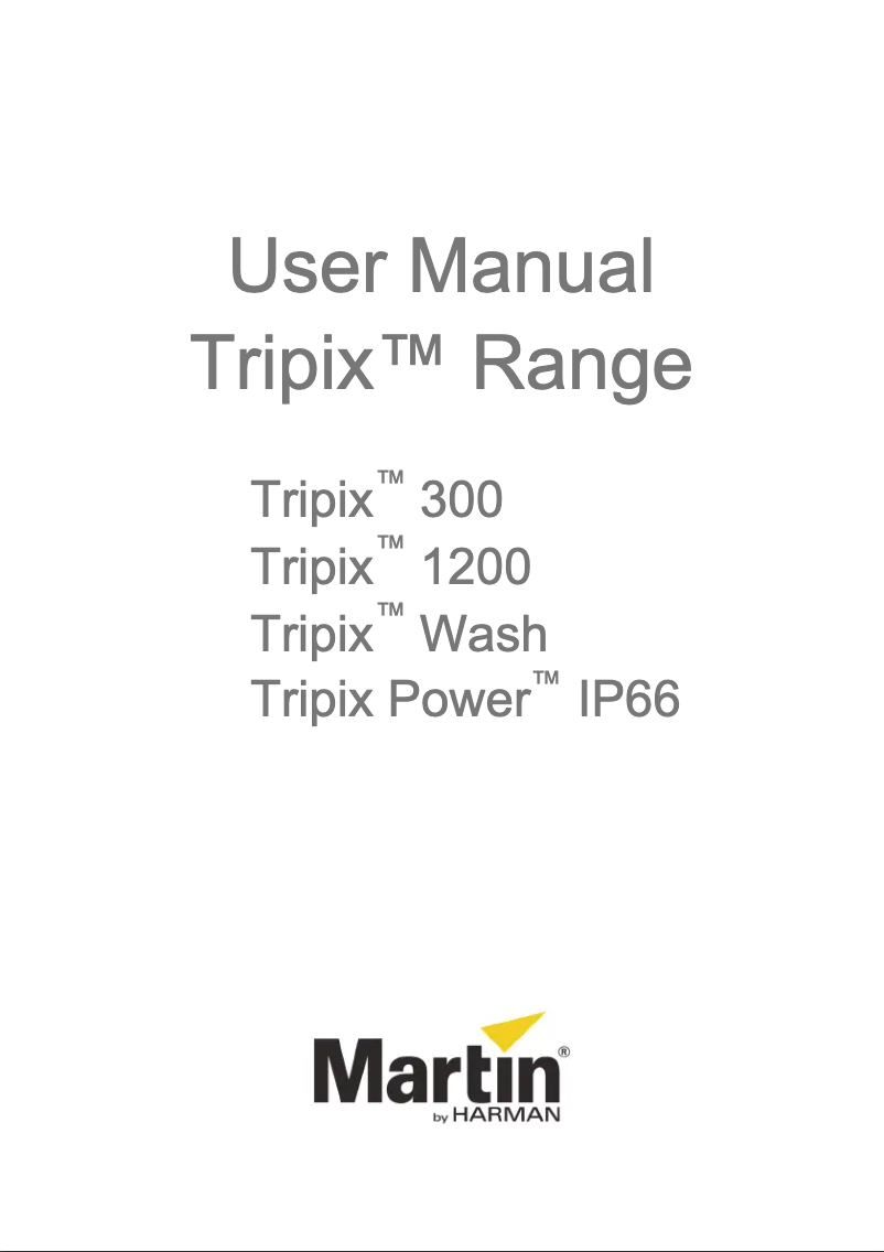 Página 1 del manual Manual de usuario Martin Tripix 300