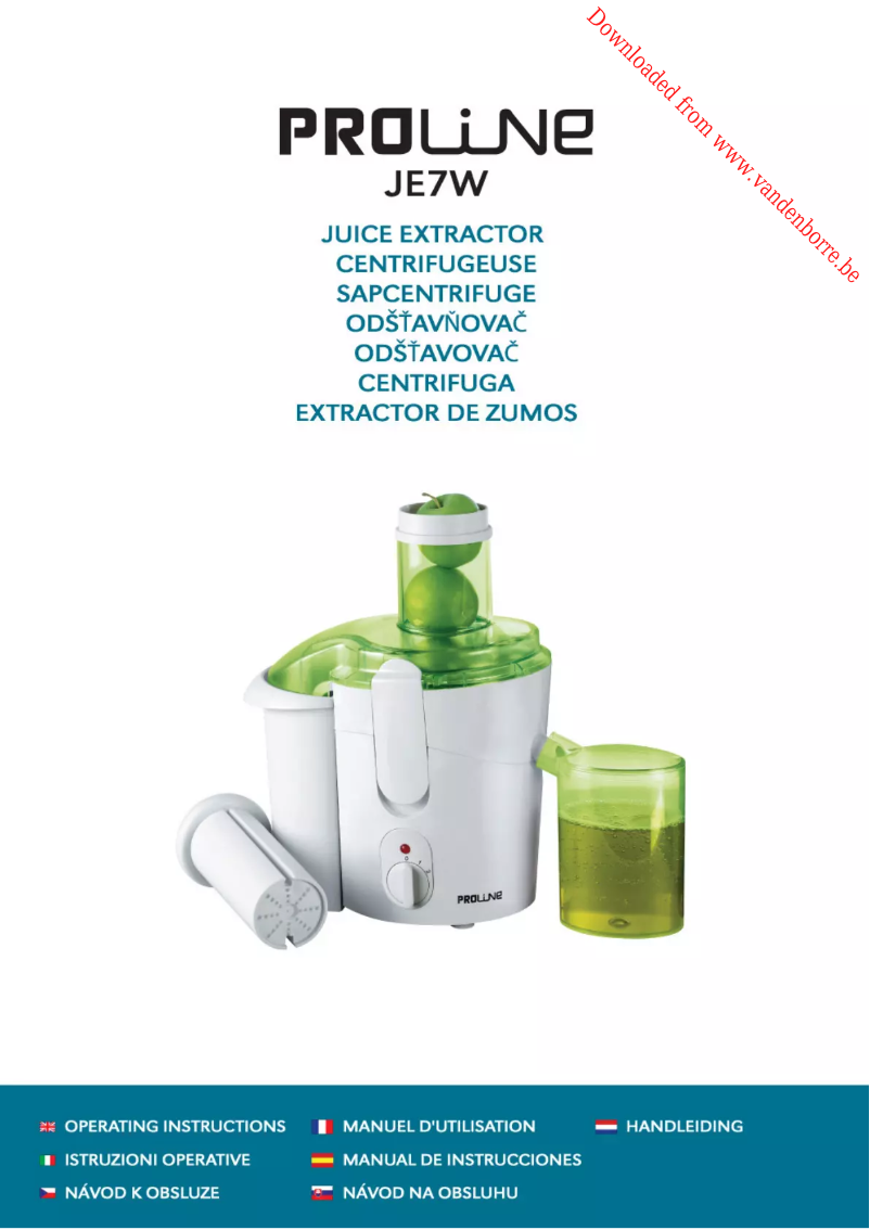 Imagen de la primera página del manual del dispositivo JE 7W