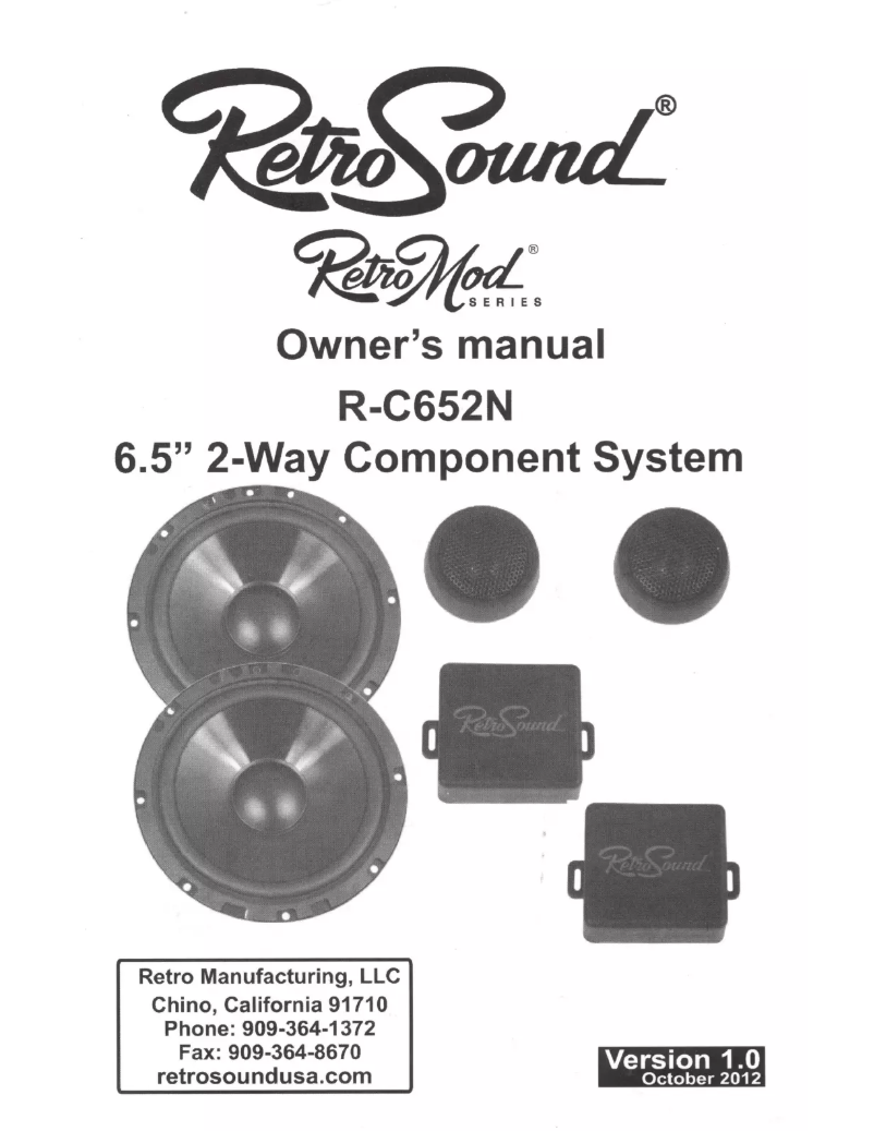 Página 1 del manual Manual de usuario RetroSound R-C652N