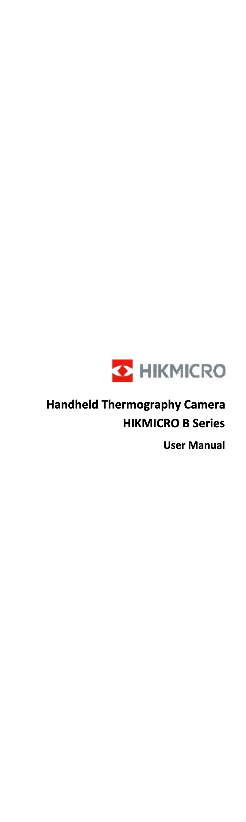 Página 1 del manual Manual de usuario Hikmicro B1L