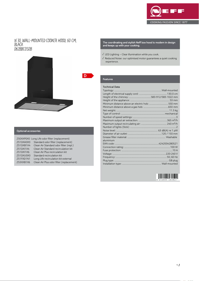 Imagen de la primera página del manual del dispositivo D62BBC0S0B