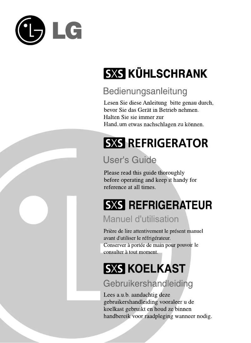 Imagen de la primera página del manual del dispositivo GR-L217PSHA